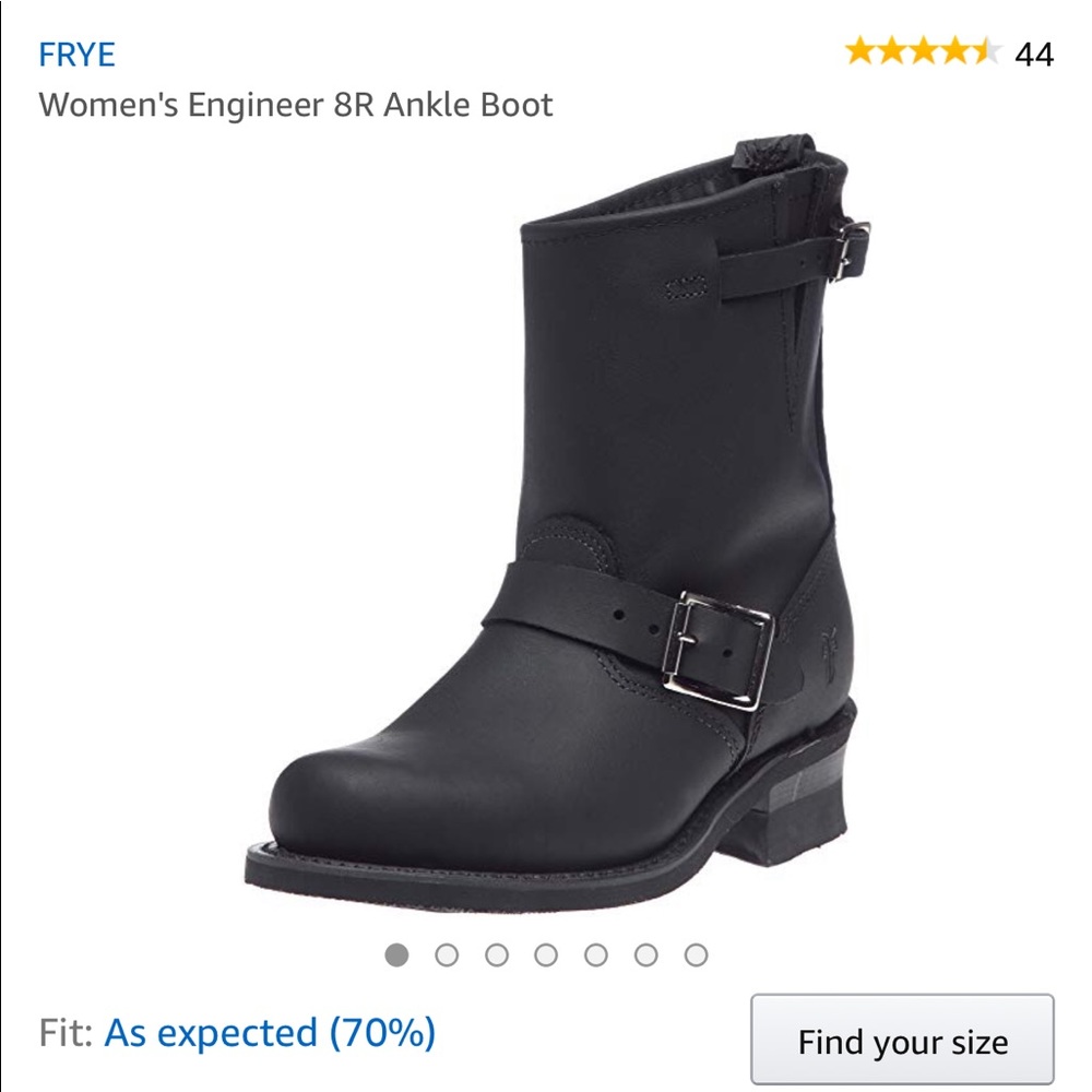 Frye black size 8 Engineer 8R leather boot